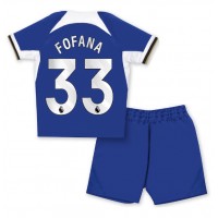 Chelsea Wesley Fofana #33 Hemmatröja Barn 2023-24 Kortärmad (+ Korta byxor)